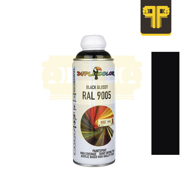 اسپری رنگ مشکی براق رال دوپلی کالر کد Dupli-Color RAL 9005